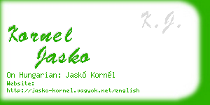 kornel jasko business card